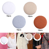Maxbell 10x Fabric Cloth Covered Buttons DIY Sewing Buttons for Clothes Shirts Coats White