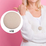 Maxbell 10x Fabric Cloth Covered Buttons DIY Sewing Buttons for Clothes Shirts Coats Khaki