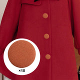 Maxbell 10x Fabric Cloth Covered Buttons DIY Sewing Buttons for Clothes Shirts Coats Caramel