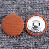 Maxbell 10x Fabric Cloth Covered Buttons DIY Sewing Buttons for Clothes Shirts Coats Caramel