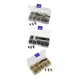 Maxbell 100x Cone Spikes Studs Mixed Shape Screw Back Studs for DIY Handcraft Jacket Silver White Color