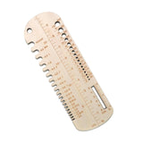 Maxbell Knitting Crochet Hook Ruler Multifunctional Wood Sock Size Measurement Ruler