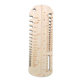 Maxbell Knitting Crochet Hook Ruler Multifunctional Wood Sock Size Measurement Ruler