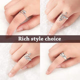Maxbell 6x Crochet Rings for Fingers Knitting Loop Rings DIY for Adult Women Grandma
