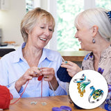 Maxbell 6x Crochet Rings for Fingers Knitting Loop Rings DIY for Adult Women Grandma