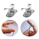 Maxbell 6x Crochet Rings for Fingers Knitting Loop Rings DIY for Adult Women Grandma