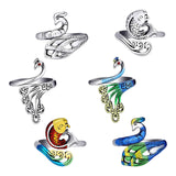 Maxbell 6x Crochet Rings for Fingers Knitting Loop Rings DIY for Adult Women Grandma