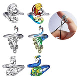 Maxbell 6x Crochet Rings for Fingers Knitting Loop Rings DIY for Adult Women Grandma