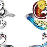 Maxbell 6x Crochet Rings for Fingers Knitting Loop Rings DIY for Adult Women Grandma