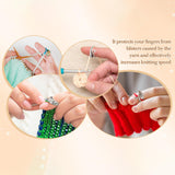 Maxbell 6x Crochet Rings Gifts Yarn Guide Finger Holder for Adult Women Thanksgiving