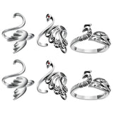 Maxbell 6x Crochet Rings Gifts Yarn Guide Finger Holder for Adult Women Thanksgiving