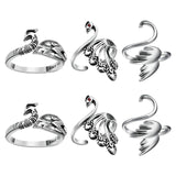 Maxbell 6x Crochet Rings Gifts Yarn Guide Finger Holder for Adult Women Thanksgiving