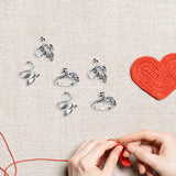 Maxbell 6x Crochet Rings Gifts Yarn Guide Finger Holder for Adult Women Thanksgiving