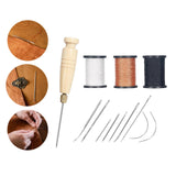 Maxbell Waxed Leather Thread for Hand Sewing Sewing Pins Thread for Hats Crafting