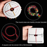 Maxbell Square Round 4Pcs Foam Kumihimo Beading Cord Disc for Fine Thread Wire Beads