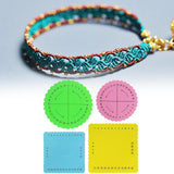 Maxbell Square Round 4Pcs Foam Kumihimo Beading Cord Disc for Fine Thread Wire Beads