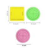 Maxbell Square Round 4Pcs Foam Kumihimo Beading Cord Disc for Fine Thread Wire Beads