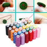 Maxbell 60Pcs Sewing Threads Polyester Sewing Machine Thread for Hand Sewing Machine