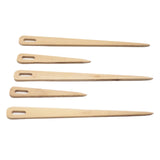 Maxbell 5x Big Eye Knitting Pins Set Wooden Hand Loom Sticks for Tapestry Handcrafts