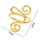 Maxbell Crochet Tension Ring Loop Ring Yarn Tension Control Ring for Mother Her Gift gold