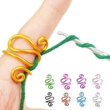 Maxbell Crochet Tension Ring Loop Ring Yarn Tension Control Ring for Mother Her Gift gold