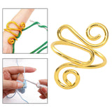 Maxbell Crochet Tension Ring Loop Ring Yarn Tension Control Ring for Mother Her Gift gold
