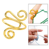 Maxbell Crochet Tension Ring Loop Ring Yarn Tension Control Ring for Mother Her Gift gold
