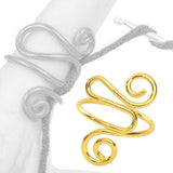 Maxbell Crochet Tension Ring Loop Ring Yarn Tension Control Ring for Mother Her Gift gold
