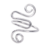 Maxbell Crochet Tension Ring Loop Ring Yarn Tension Control Ring for Mother Her Gift silver