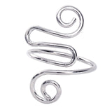 Maxbell Crochet Tension Ring Loop Ring Yarn Tension Control Ring for Mother Her Gift silver