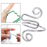 Maxbell Crochet Tension Ring Loop Ring Yarn Tension Control Ring for Mother Her Gift silver