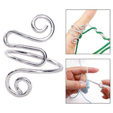 Maxbell Crochet Tension Ring Loop Ring Yarn Tension Control Ring for Mother Her Gift silver