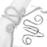Maxbell Crochet Tension Ring Loop Ring Yarn Tension Control Ring for Mother Her Gift silver