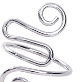 Maxbell Crochet Tension Ring Loop Ring Yarn Tension Control Ring for Mother Her Gift silver