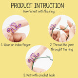 Maxbell Crochet Tension Ring Loop Ring Yarn Tension Control Ring for Mother Her Gift pink