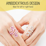 Maxbell Crochet Tension Ring Loop Ring Yarn Tension Control Ring for Mother Her Gift pink