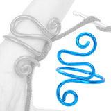 Maxbell Crochet Tension Ring Loop Ring Yarn Tension Control Ring for Mother Her Gift blue