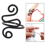 Maxbell Crochet Tension Ring Loop Ring Yarn Tension Control Ring for Mother Her Gift black
