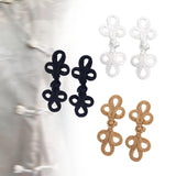 Maxbell Maxbell 2Pcs Decorative Fashion Chinese Knot Frog Buttons for Costumes Coats Sweater Black