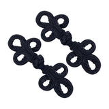 Maxbell Maxbell 2Pcs Decorative Fashion Chinese Knot Frog Buttons for Costumes Coats Sweater Black