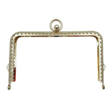 Maxbell 3xMetal Purse Frame Hardware Replacement Embossed Wallet Leather Bag DIY Craft light gold