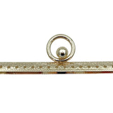 Maxbell 6xMetal Purse Frame Hardware Replacement Embossed Wallet Leather Bag DIY Craft light gold