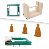 Maxbell Maxbell Tassel Maker and Wooden Yarn Holder Adjustable Hand Woven Tassel Making Tool
