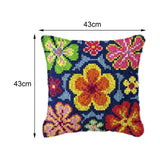 Maxbell Maxbell DIY Pillow Cover Lovely Needlework Latch Hook Kits for Adults Beginners Home Style A