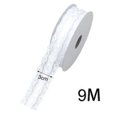 Maxbell Maxbell 1 Roll Lace Ribbon Wedding Ribbon (9.84 Yard) for Party Scrapbooking Holiday