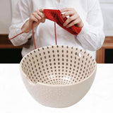 Maxbell Maxbell Crocheting Bowl Handmade Accessory Ceramics Yarn Bowl for Girlfriend Friends Beige