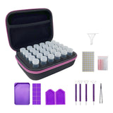 Maxbell Maxbell Diamond Dots Painting Storage Box with Tools Carrying Case for Tape Scissors Pens Rose Red