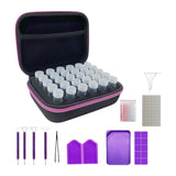 Maxbell Maxbell Diamond Dots Painting Storage Box with Tools Carrying Case for Tape Scissors Pens Rose Red