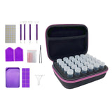 Maxbell Maxbell Diamond Dots Painting Storage Box with Tools Carrying Case for Tape Scissors Pens Rose Red