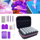 Maxbell Maxbell Diamond Dots Painting Storage Box with Tools Carrying Case for Tape Scissors Pens Rose Red